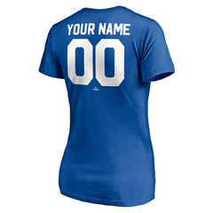 MLB Los Angeles Dodgers Women's Cooperstown Winning Streak Personalized Name & Number V-Neck T-Shirt
