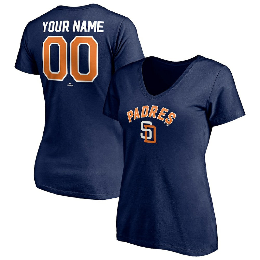 MLB San Diego Padres Women's Cooperstown Winning Streak Personalized Name & Number V-Neck T-Shirt
