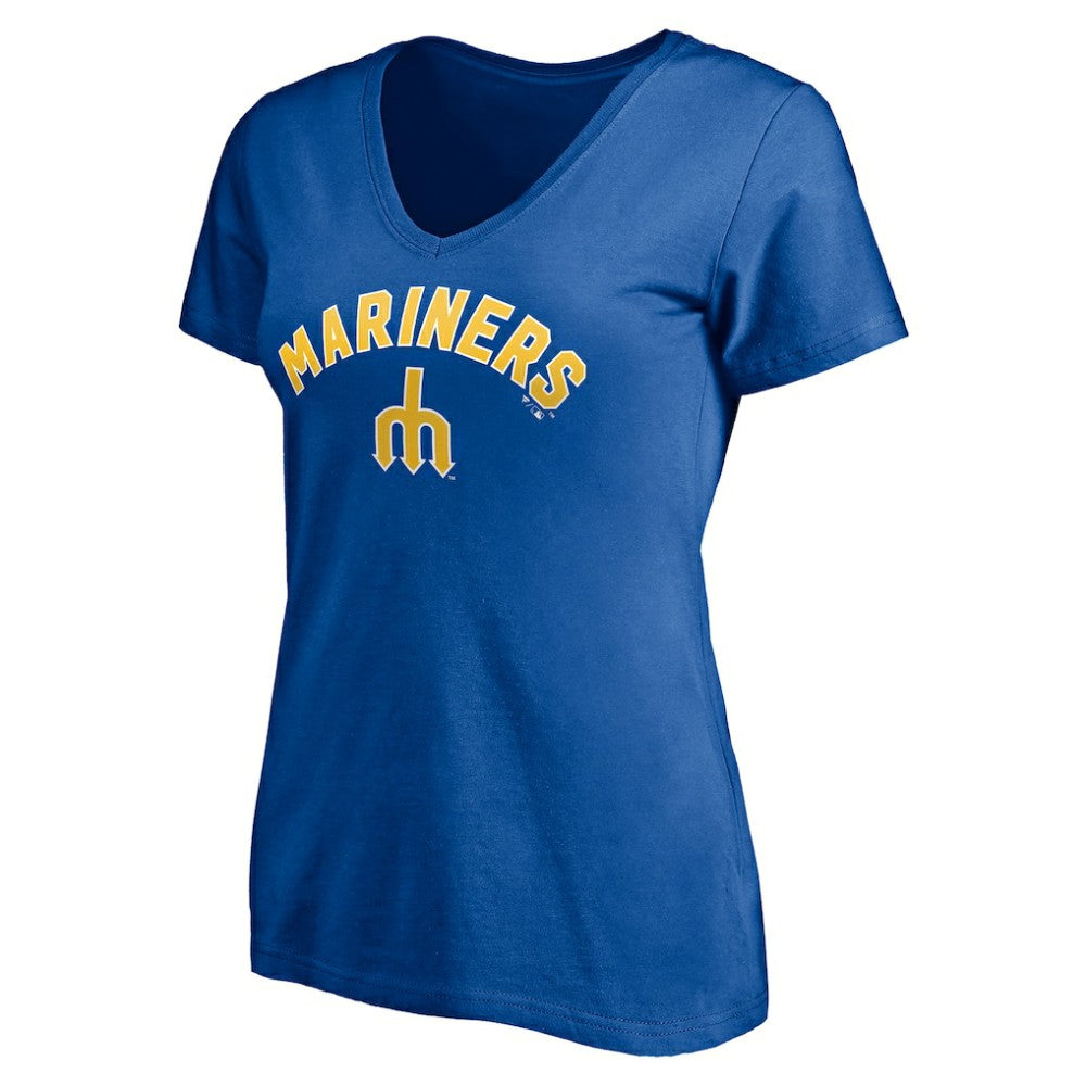 MLB Seattle Mariners Women's Cooperstown Winning Streak Personalized Name & Number V-Neck T-Shirt
