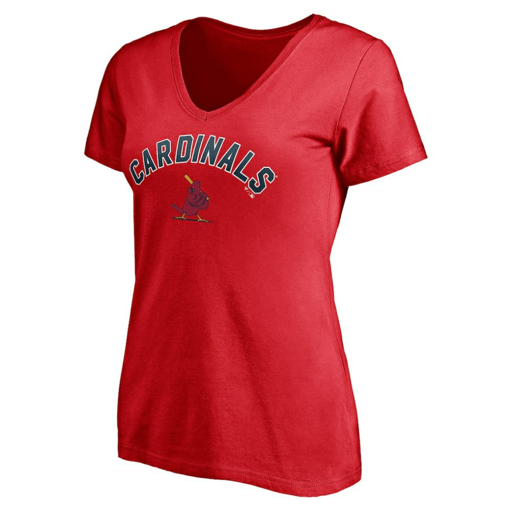 MLB St. Louis Cardinals Women's Cooperstown Winning Streak Personalized Name & Number V-Neck T-Shirt