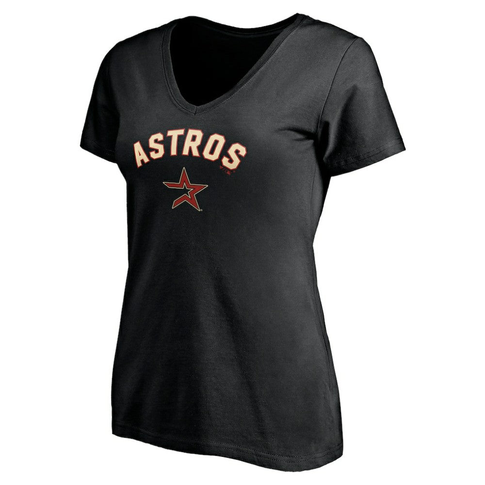 MLB Houston Astros Women's Cooperstown Winning Streak Alternate Personalized Name & Number V-Neck T-Shirt