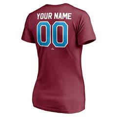 MLB Philadelphia Phillies Women's Cooperstown Winning Streak Alternate Personalized Name & Number V-Neck T-Shirt