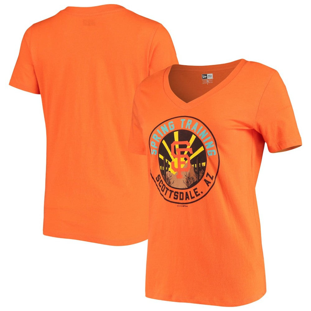 MLB San Francisco Giants New Era Women's Spring Training Circle V-Neck T-Shirt