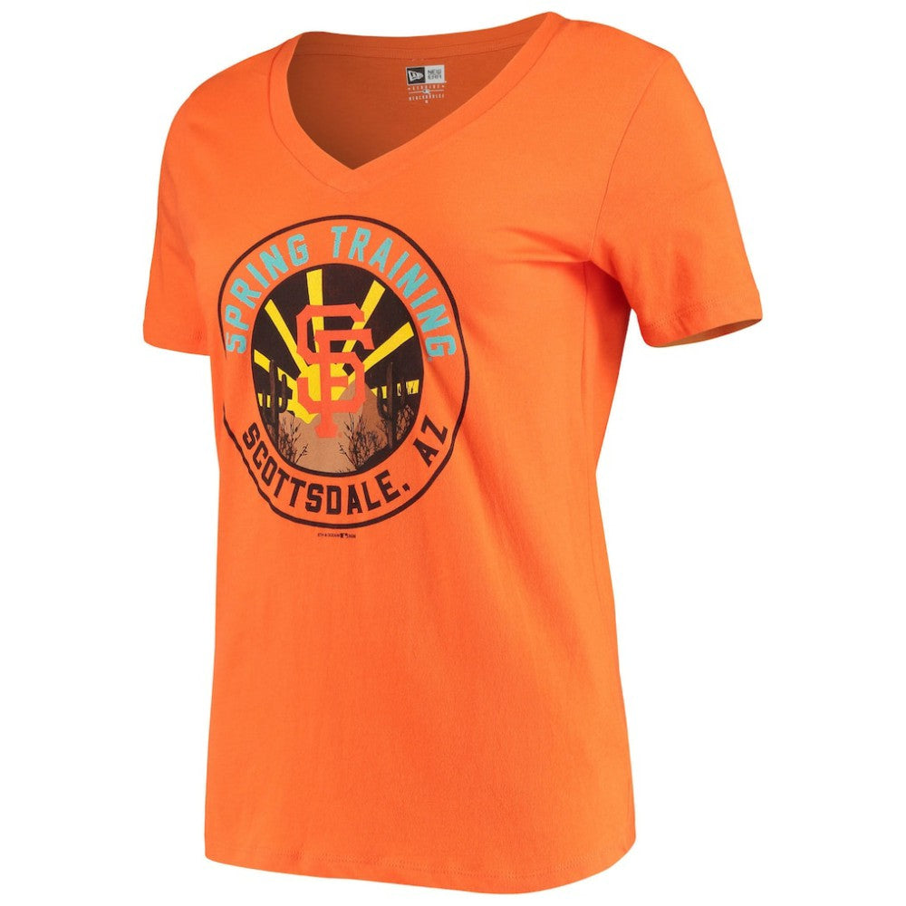 MLB San Francisco Giants New Era Women's Spring Training Circle V-Neck T-Shirt
