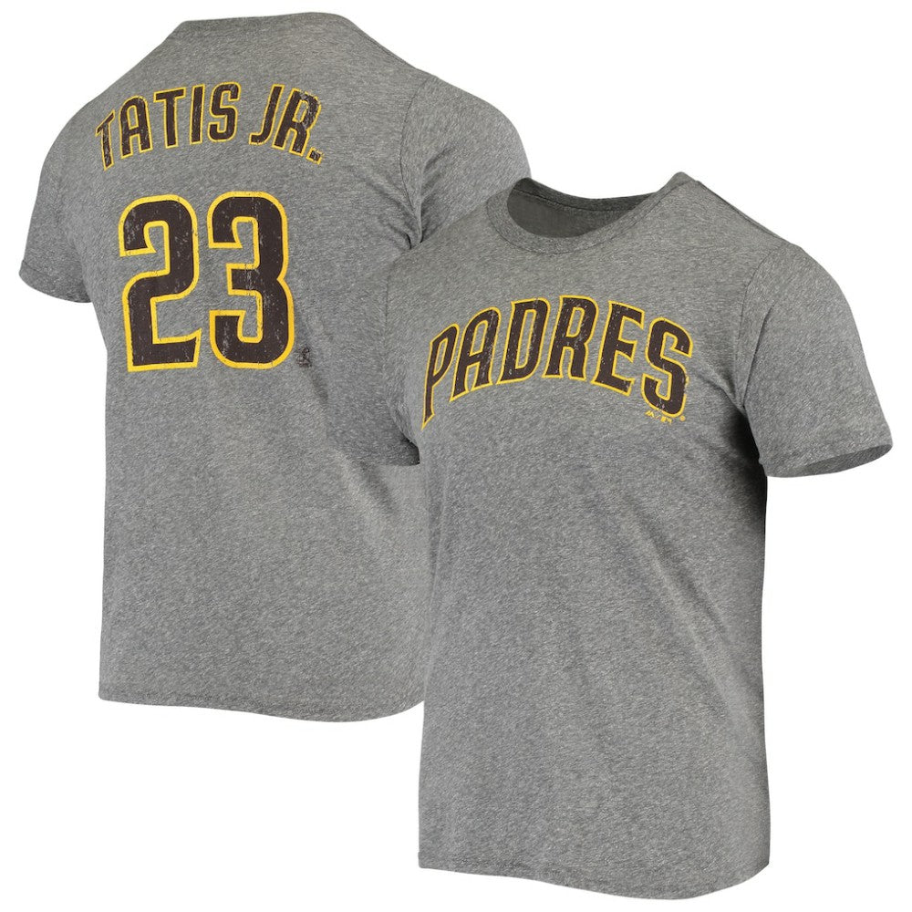 MLB Fernando Tatis Jr. San Diego Padres Majestic Threads Name & Number Tri-Blend T-Shirt