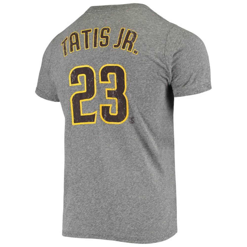 MLB Fernando Tatis Jr. San Diego Padres Majestic Threads Name & Number Tri-Blend T-Shirt