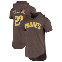 MLB Fernando Tatis Jr. San Diego Padres Majestic Threads Softhand Player Tri-Blend Hoodie T-Shirt