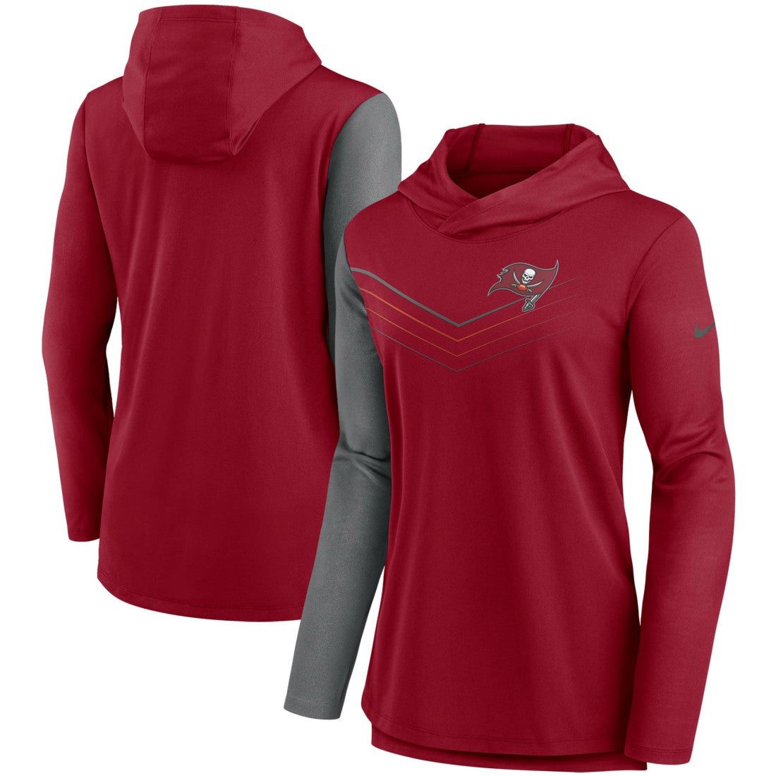 Women's Chevron Hoodie Performance Long Sleeve T-Shirt - Tampa Bay Buccaneers