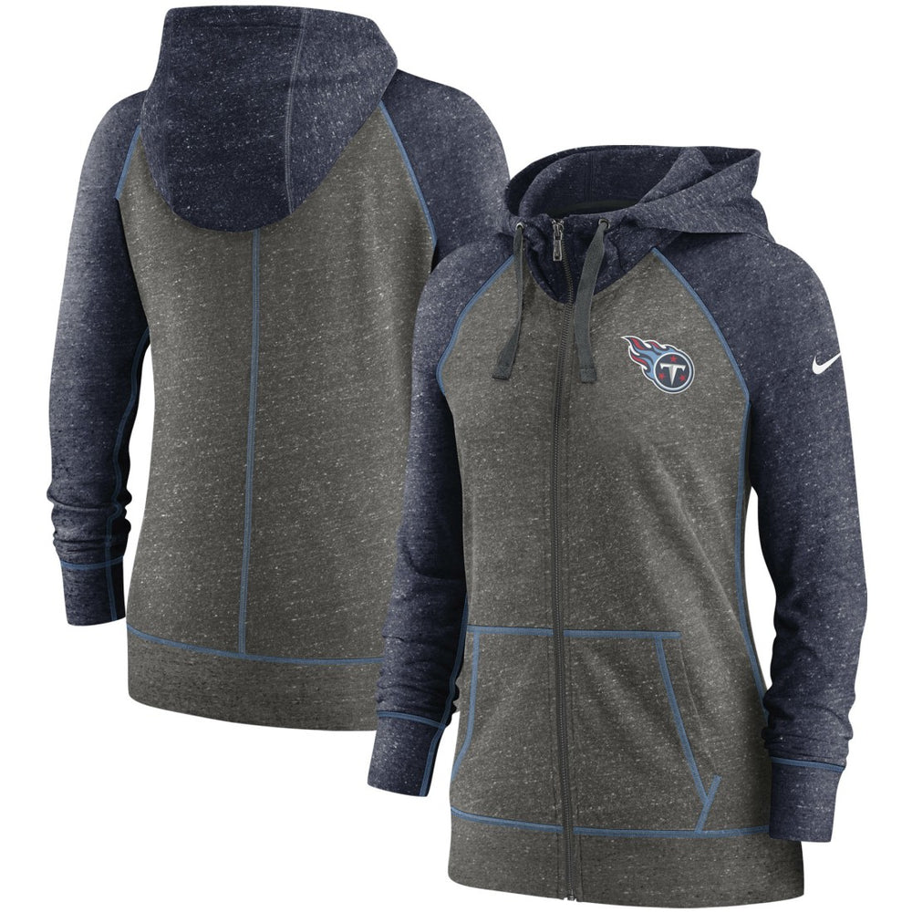 Women's Gym Vintage Raglan Full-Zip Hoodie - Tennessee Titans