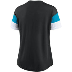 Women's Team Logo Fashion Performance Tri-Blend V-Neck T-Shirt - Carolina Panthers