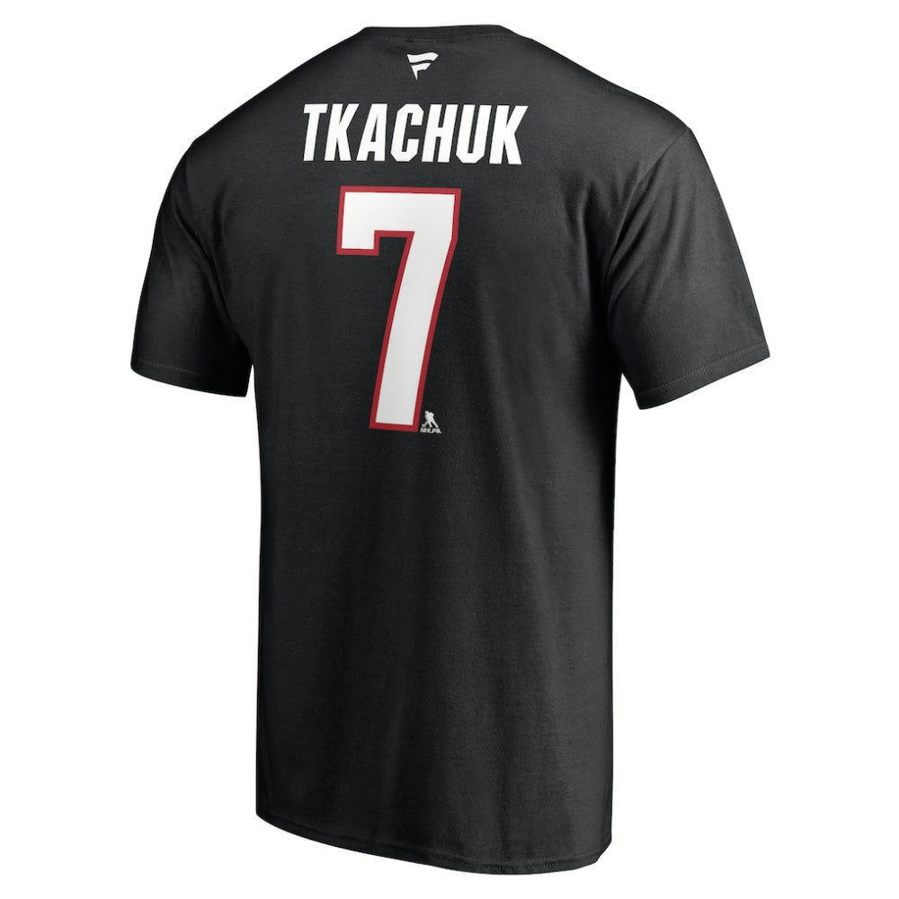 NHL Black Brady Tkachuk Ottawa Senators Fanatics Authentic Stack Name & Number T-Shirt