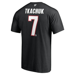 NHL Black Brady Tkachuk Ottawa Senators Fanatics Authentic Stack Name & Number T-Shirt
