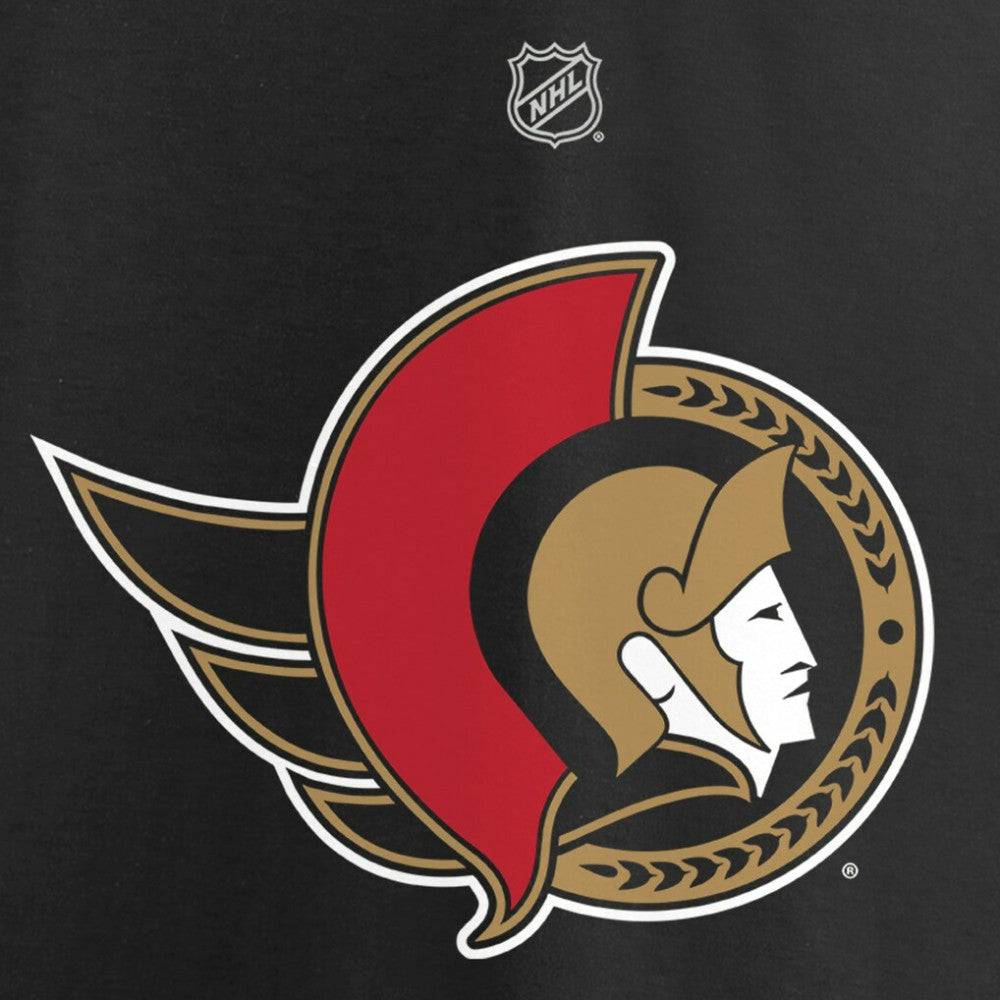 NHL Black Brady Tkachuk Ottawa Senators Fanatics Authentic Stack Name & Number T-Shirt