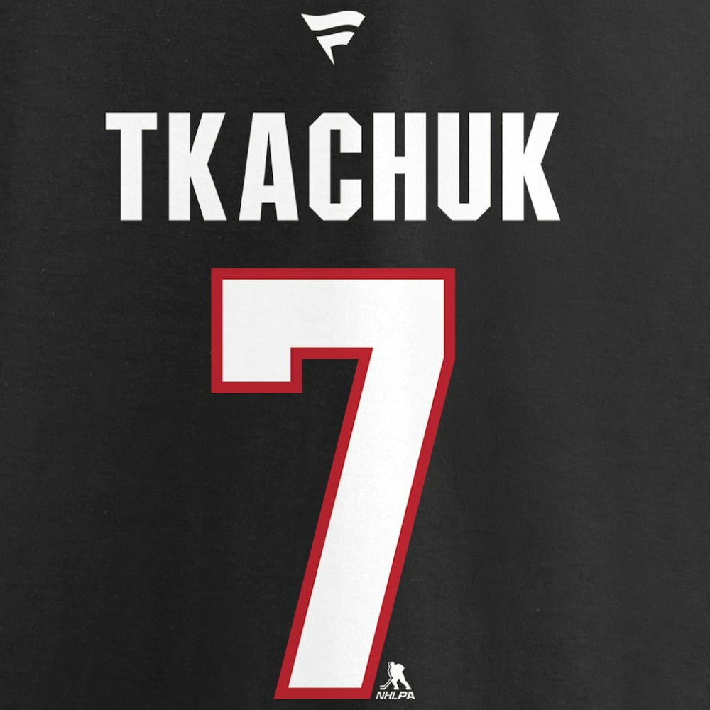 NHL Black Brady Tkachuk Ottawa Senators Fanatics Authentic Stack Name & Number T-Shirt