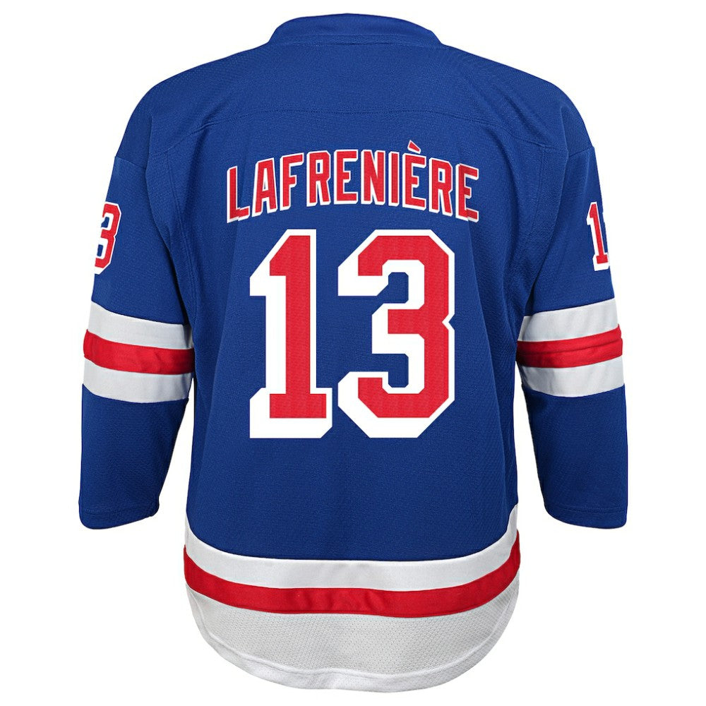 NHL Blue Alexis Lafreniere New York Rangers Youth Home Replica Player Jersey