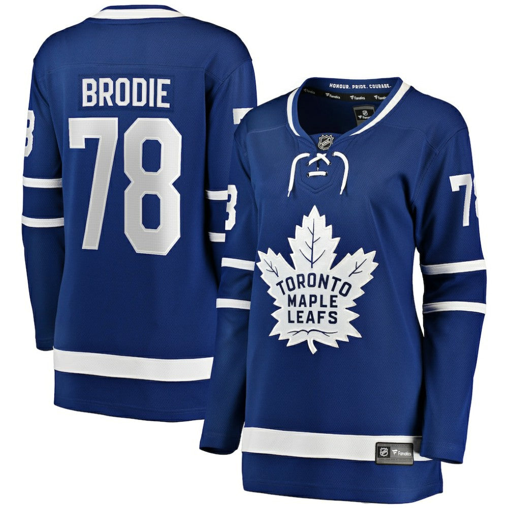 NHL Blue TJ Brodie Toronto Maple Leafs Fanatics Women's Breakaway Player Jersey