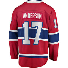 NHL Red Josh Anderson Montreal Canadiens Fanatics Breakaway Player Jersey
