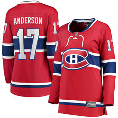 NHL Red Josh Anderson Montreal Canadiens Fanatics Women's Breakaway Player Jersey