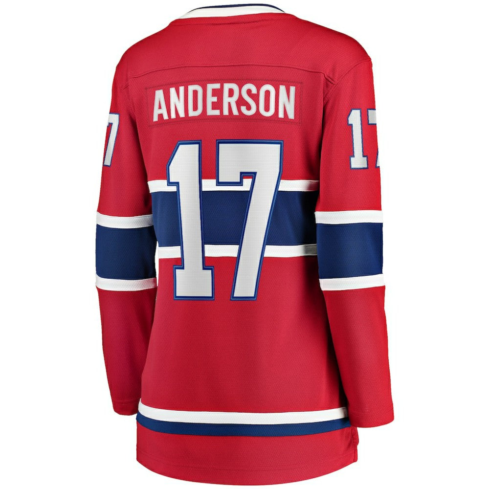 NHL Red Josh Anderson Montreal Canadiens Fanatics Women's Breakaway Player Jersey