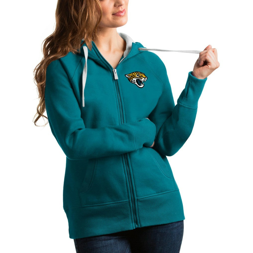 Antigua Women's Full-Zip Victory Hoodie - Jacksonville Jaguars
