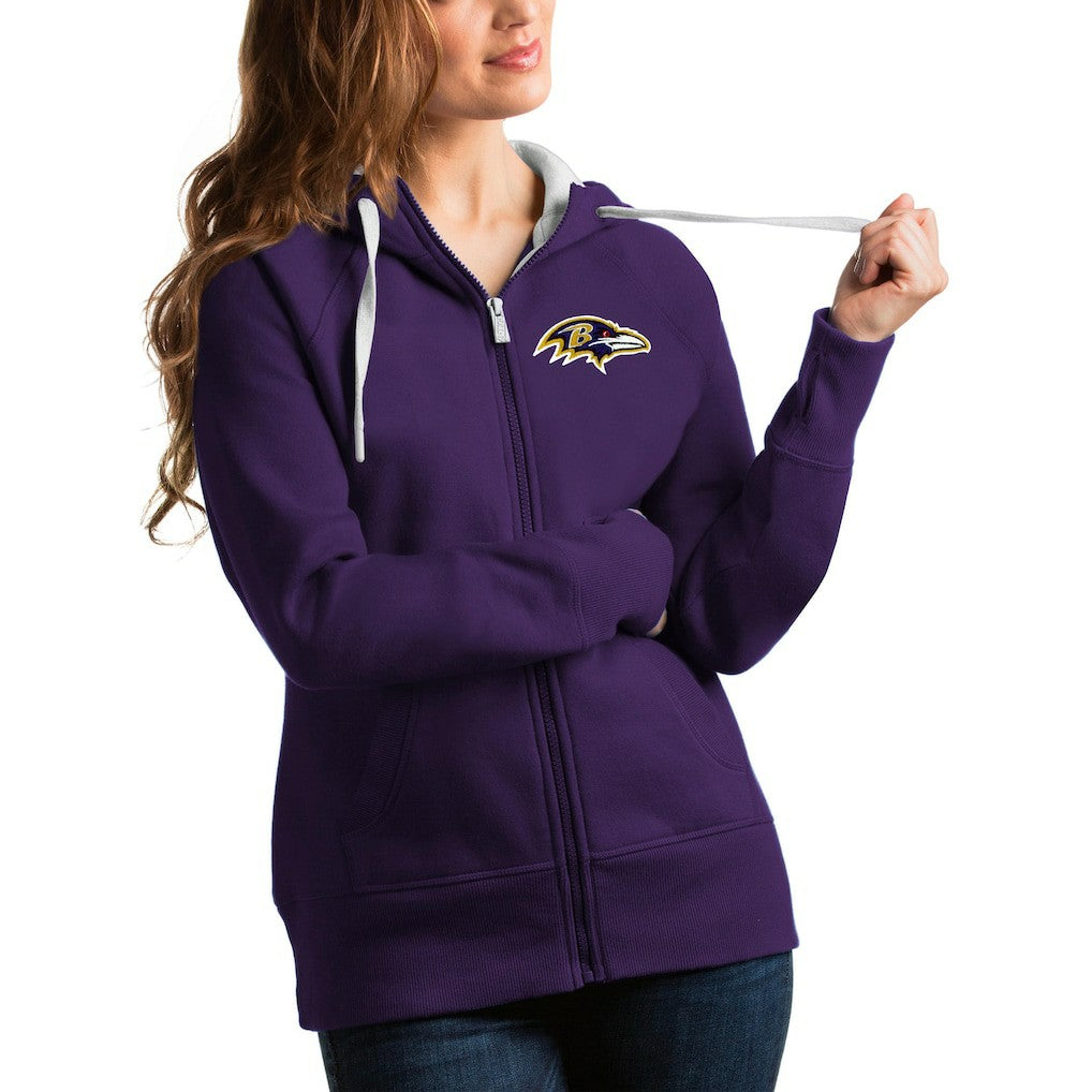 Antigua Women's Victory Full-Zip Hoodie - Baltimore Ravens