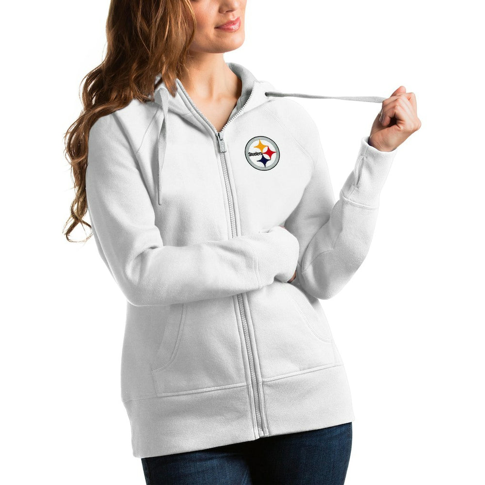 Antigua Women's Victory Full-Zip Hoodie - Pittsburgh Steelers