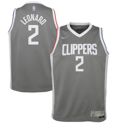 NBA Kawhi Leonard LA Clippers Youth 2020/21 Swingman Player Jersey Gray