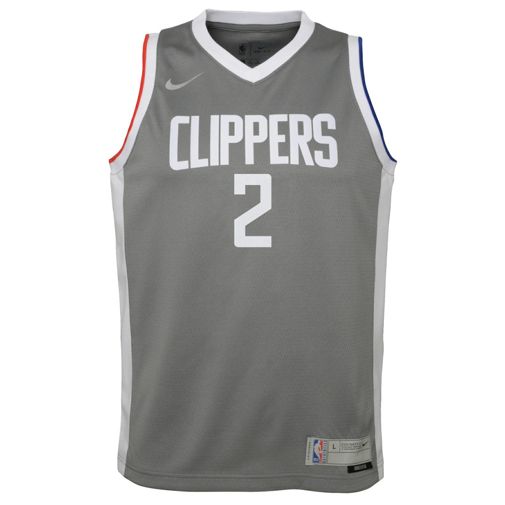 NBA Kawhi Leonard LA Clippers Youth 2020/21 Swingman Player Jersey Gray