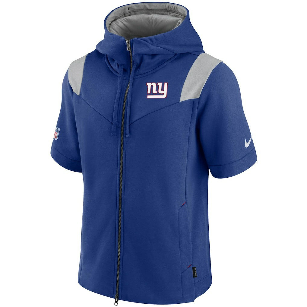 Sideline Showout Short Sleeve Full-Zip Hoodie - New York Giants
