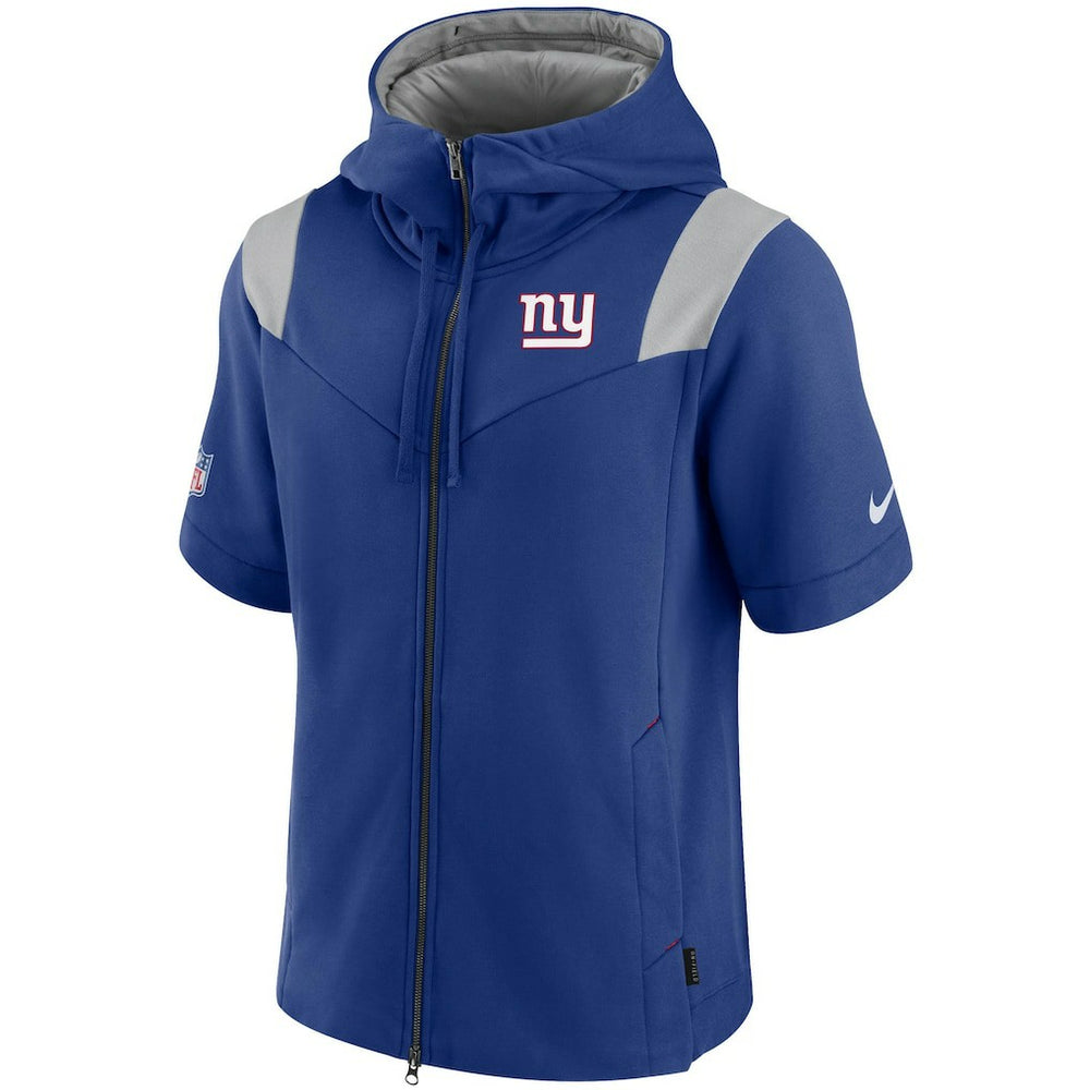 Sideline Showout Short Sleeve Full-Zip Hoodie - New York Giants