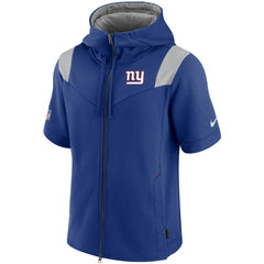 Sideline Showout Short Sleeve Full-Zip Hoodie - New York Giants