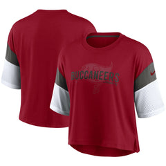 Women's Nickname Tri-Blend Performance Crop Top - Tampa Bay Buccaneers