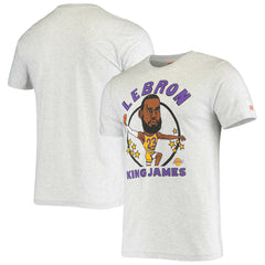 NBA LeBron James Los Angeles Lakers Homage Caricature Tri-Blend T-Shirt