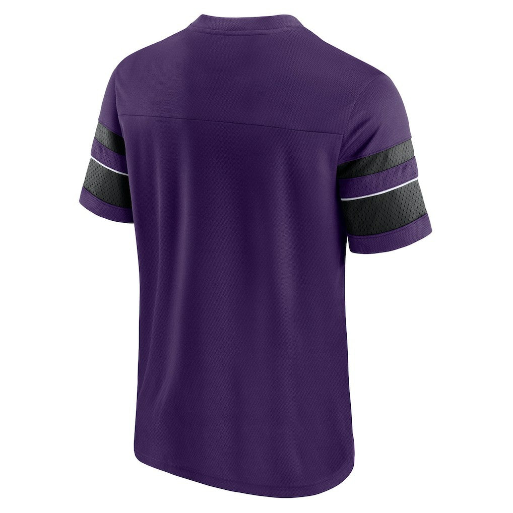 Textured Hashmark V-Neck T-Shirt - Baltimore Ravens