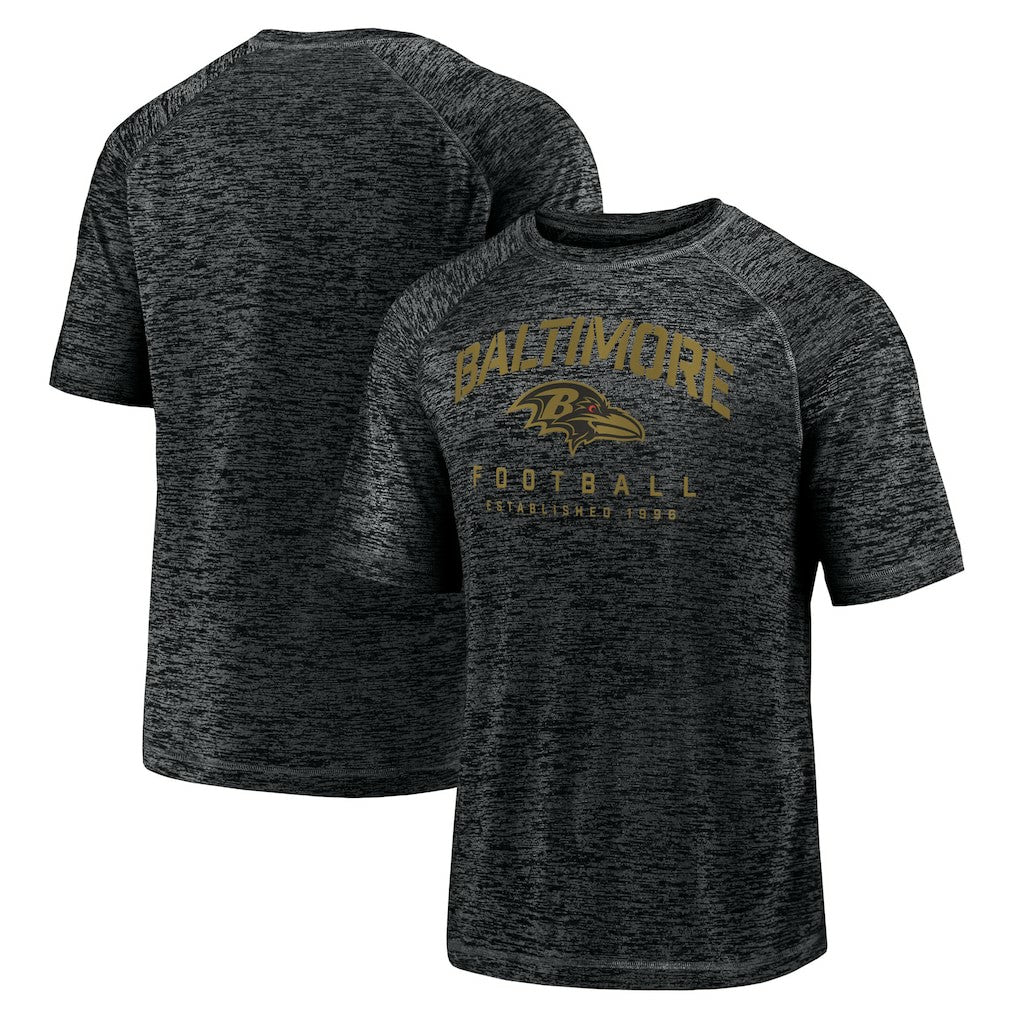 Shade Battle Ready Raglan Space-Dye T-Shirt - Baltimore Ravens