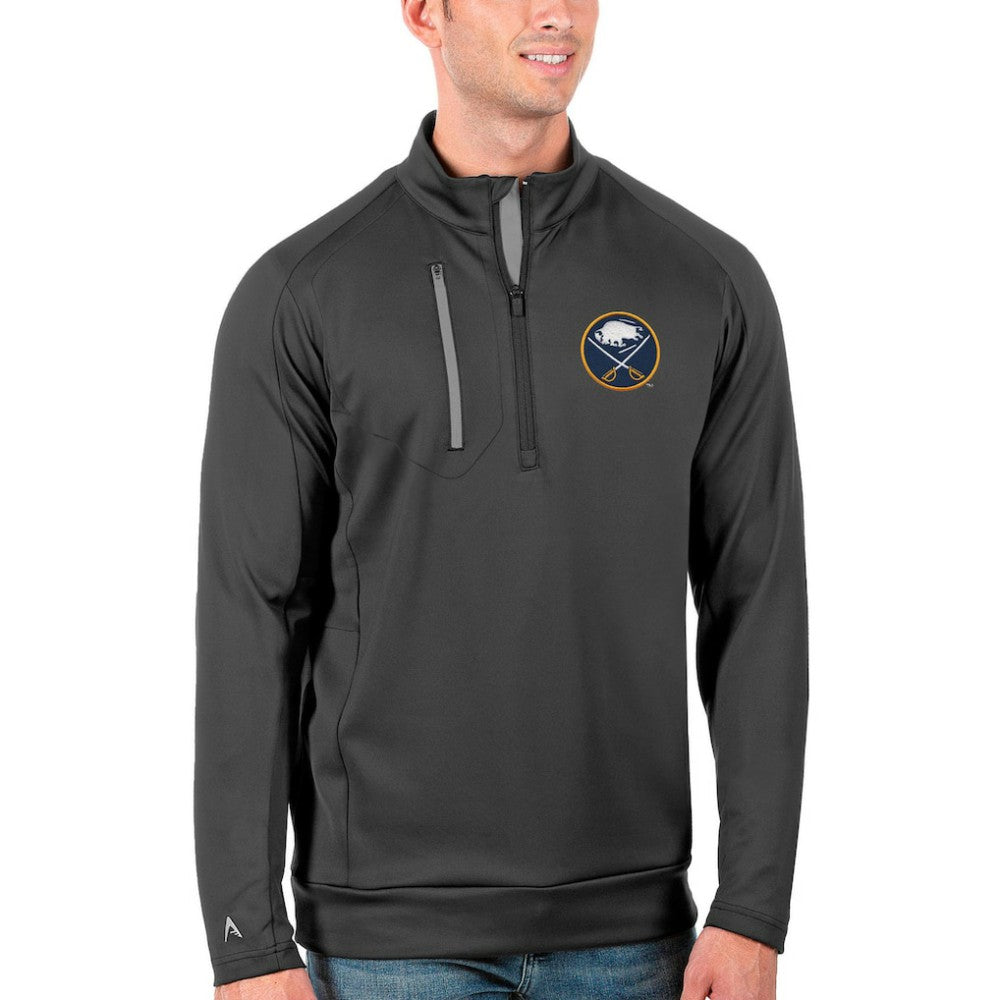 NHL Charcoal/Silver Buffalo Sabres Antigua Generation Quarter-Zip Pullover Jacket