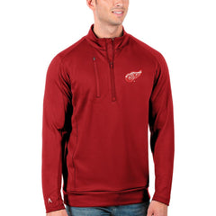 NHL Red Detroit Red Wings Antigua Generation Quarter-Zip Pullover Jacket