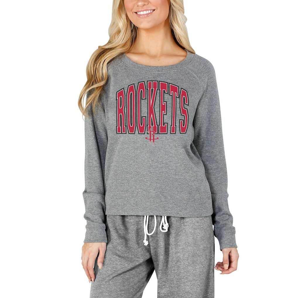 NBA Houston Rockets Concepts Sport Women's Mainstream Terry Long Sleeve Top