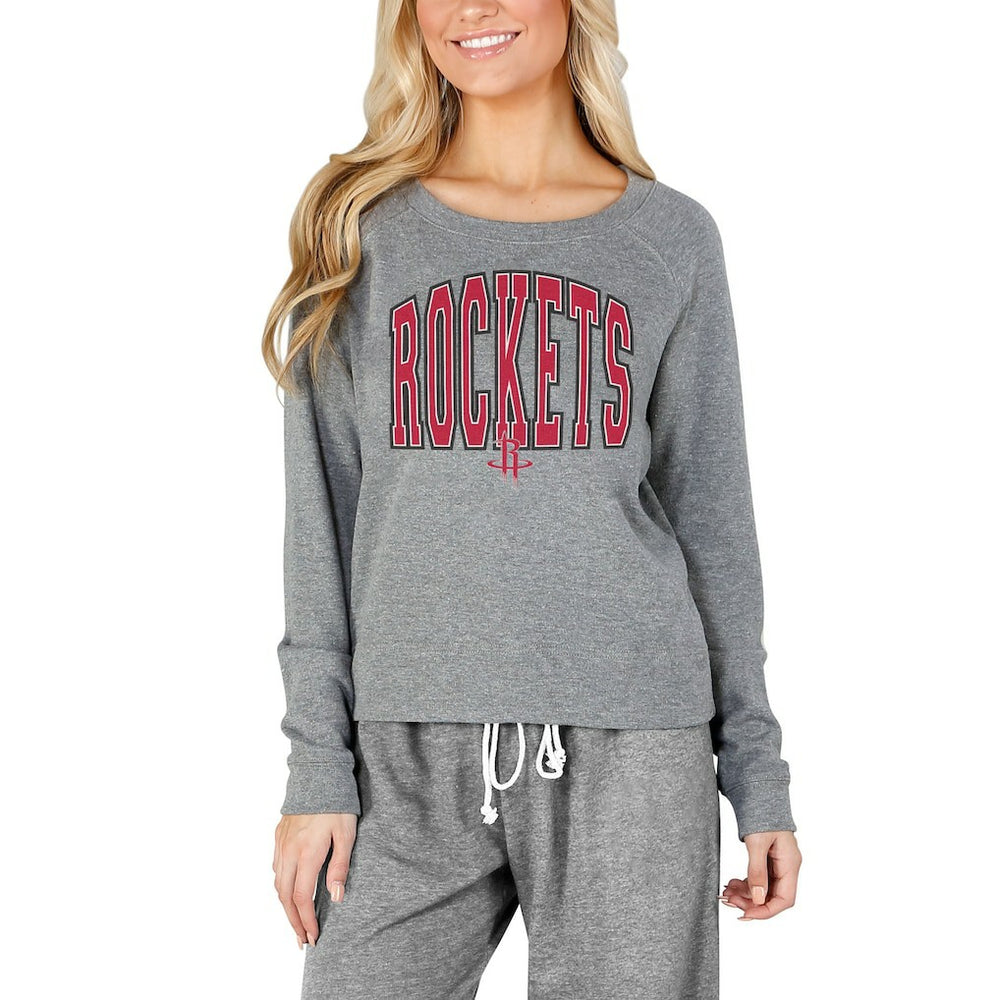 NBA Houston Rockets Concepts Sport Women's Mainstream Terry Long Sleeve Top