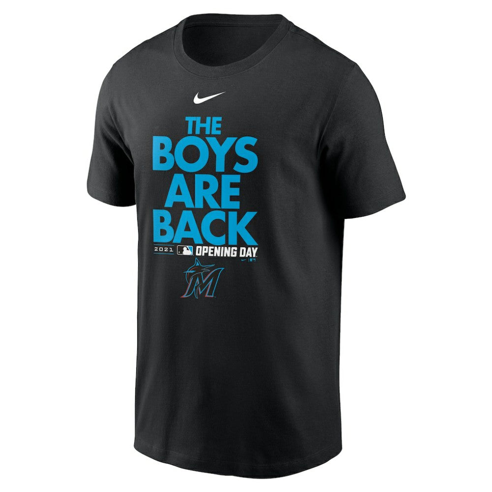 MLB Miami Marlins Nike 2021 Opening Day Phrase T-Shirt