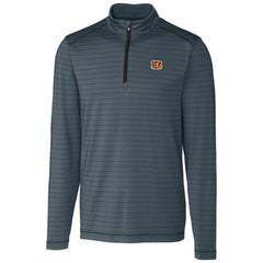 Cutter & Buck Holman Stripe Quarter-Zip Pullover Jacket - Cincinnati Bengals