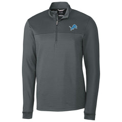 Cutter & Buck Traverse Stripe Quarter-Zip Pullover Jacket - Detroit Lions