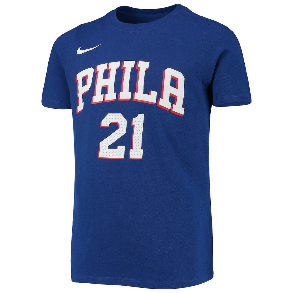 NBA Joel Embiid Philadelphia 76ers Youth Logo Name & Number Performance T-Shirt