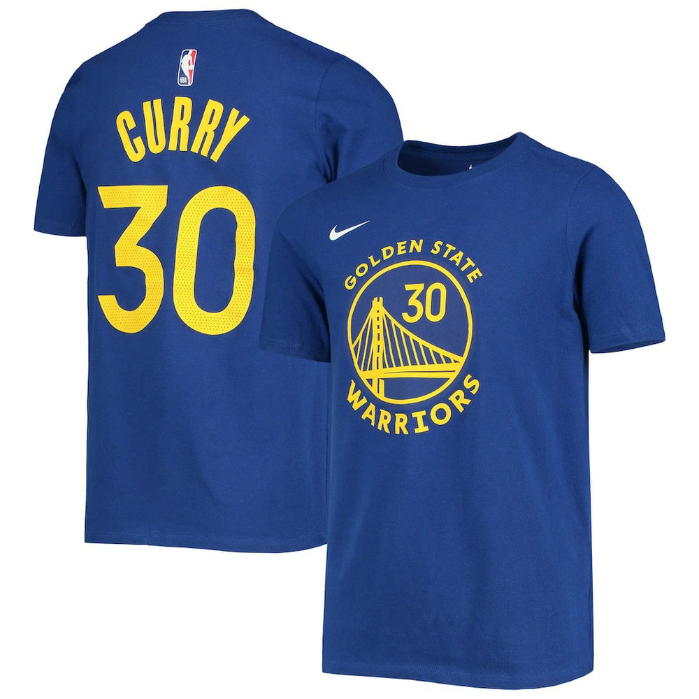 NBA Stephen Curry Golden State Warriors Youth Logo Name & Number Performance T-Shirt sale