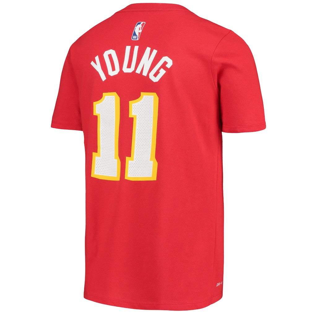 NBA Trae Young Atlanta Hawks Youth Logo Name & Number Performance T-Shirt