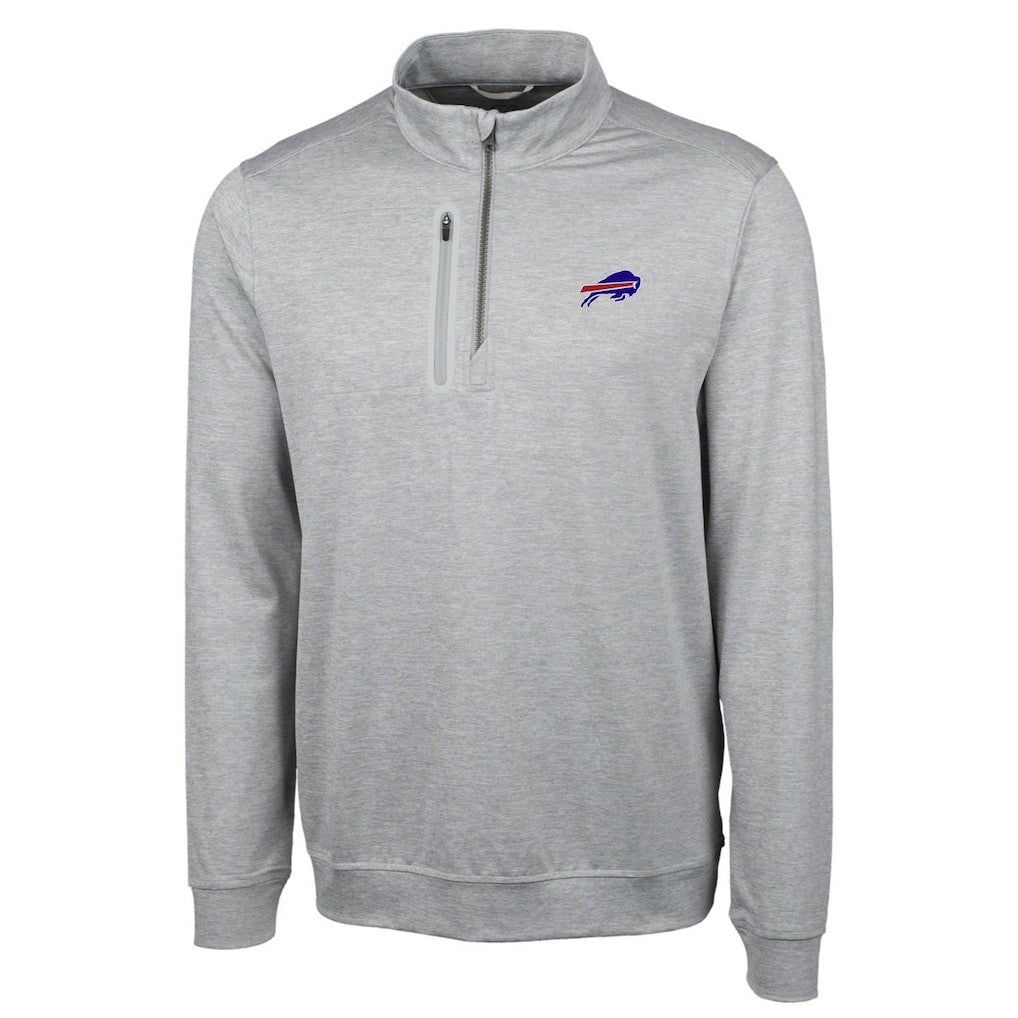 Cutter & Buck Big & Tall Stealth DryTec Quarter-Zip Pullover Jacket - Buffalo Bills