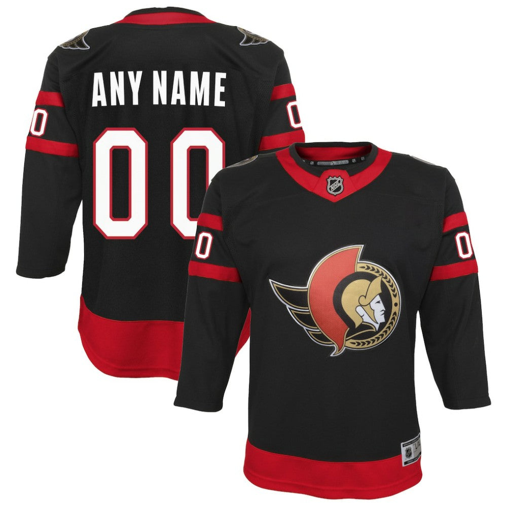 NHL Black Ottawa Senators Youth Home Custom Premier Jersey
