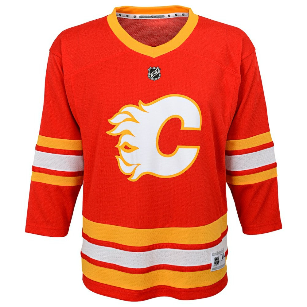NHL Red Calgary Flames Youth Home Replica Custom Jersey