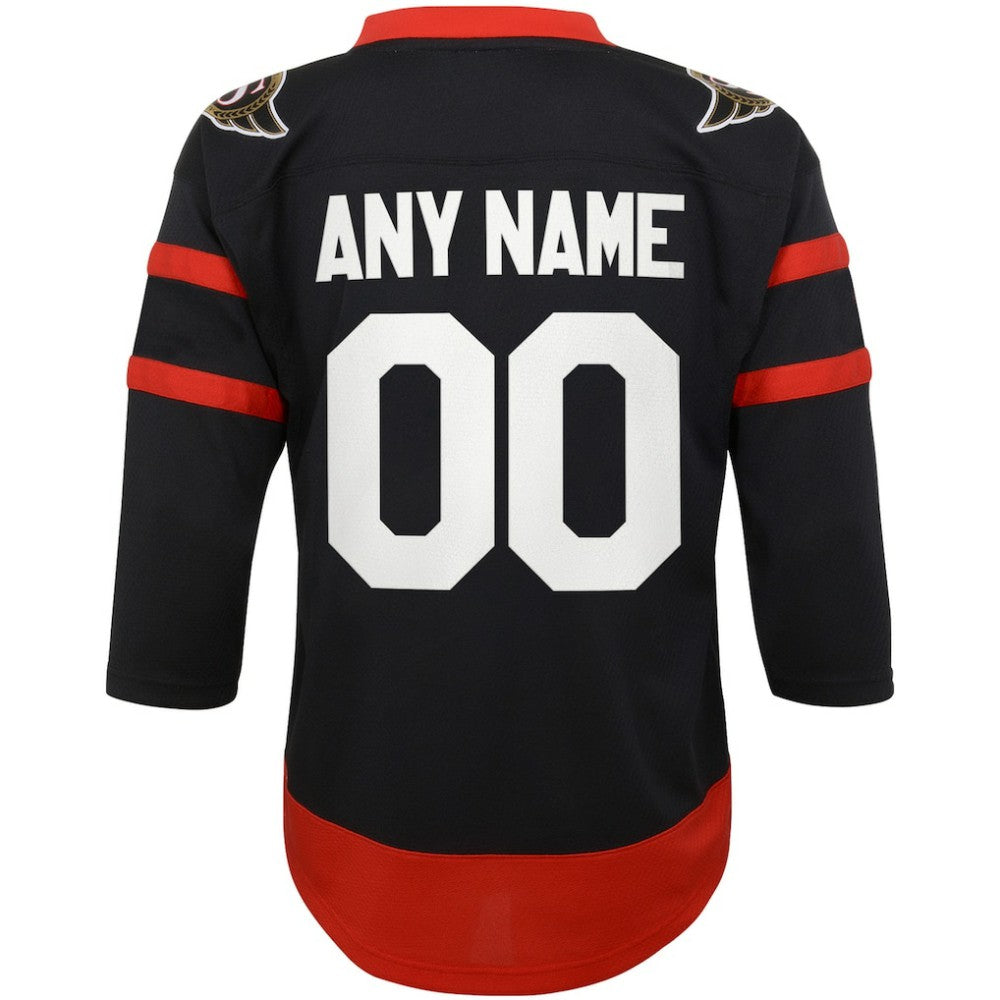 NHL Black Ottawa Senators Youth Home Replica Custom Jersey