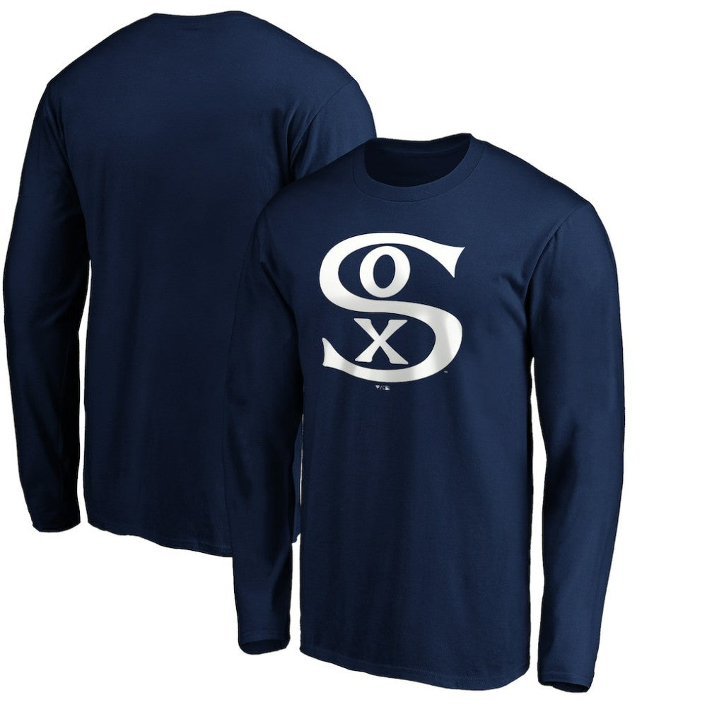 MLB Chicago White Sox Cooperstown Collection Huntington Logo Long Sleeve T-Shirt